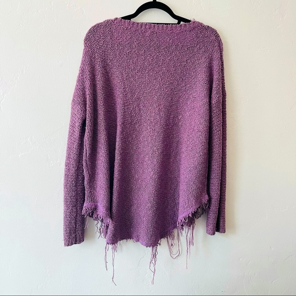 🎉HP🎉 Relaxed oversized crocheted sweater Purple - Picture 2 of 5